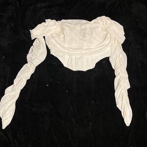 Elegant Cream Off-Shoulder Women's Top